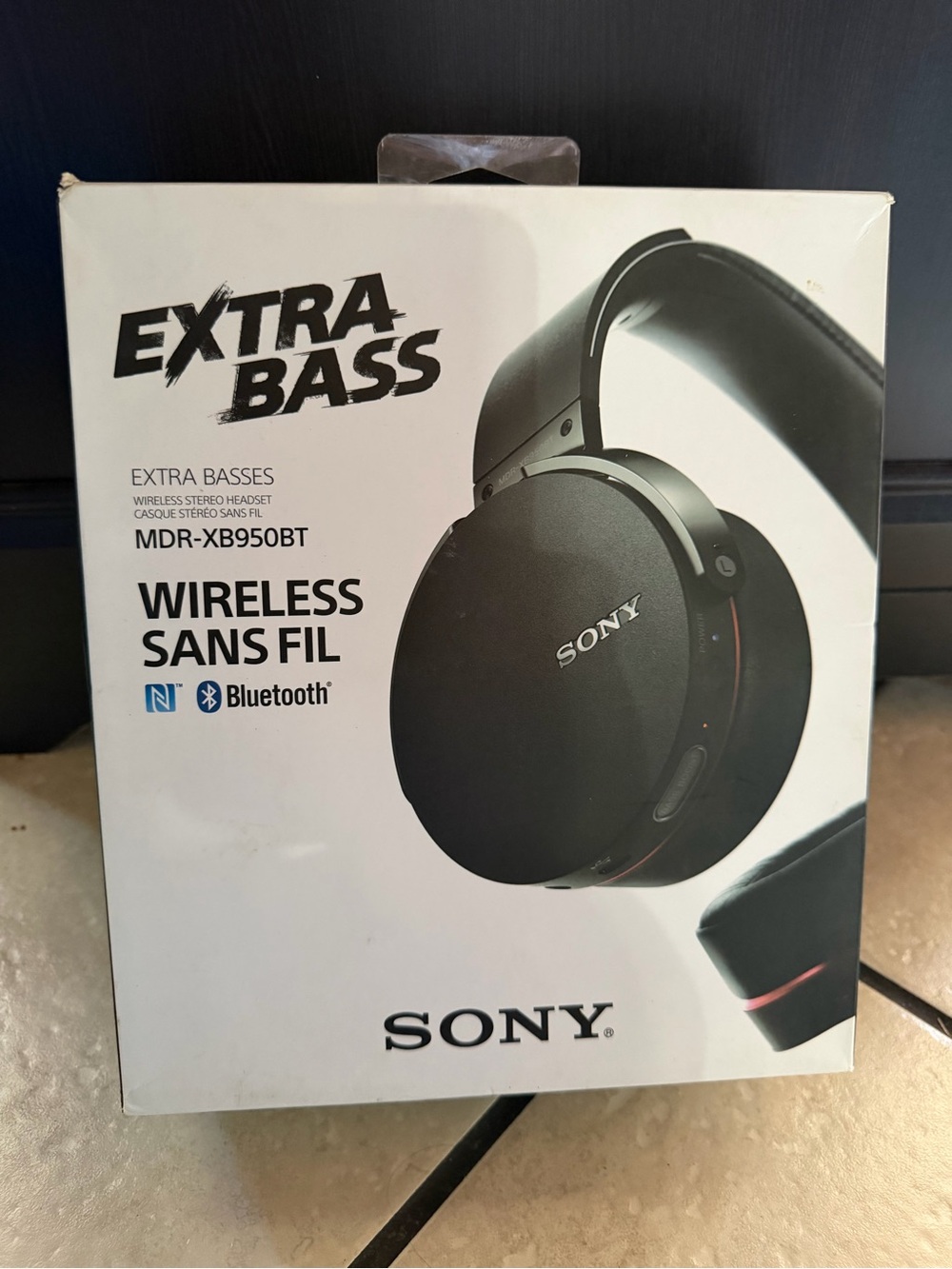 Sony Black Wireless Extra Bass Over-Ear Headphones